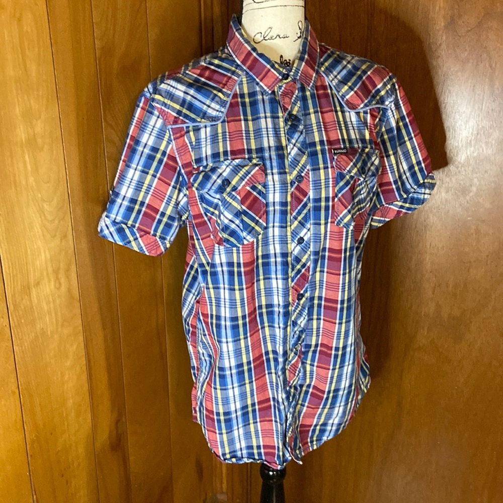 Buffalo David Bitton Plaid Western Shirt